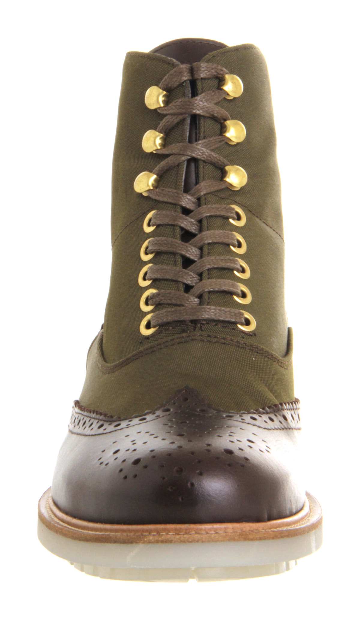 Ask the MissusDamian Brogue BootBrown Leather Green Nylon