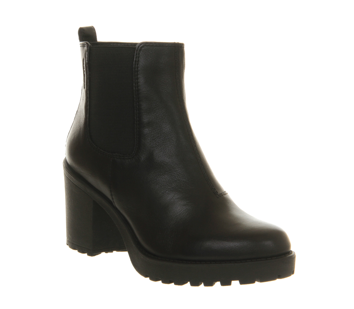 Vagabond Shoemakers Grace Heeled Chelsea Black Leather - Ankle Boots