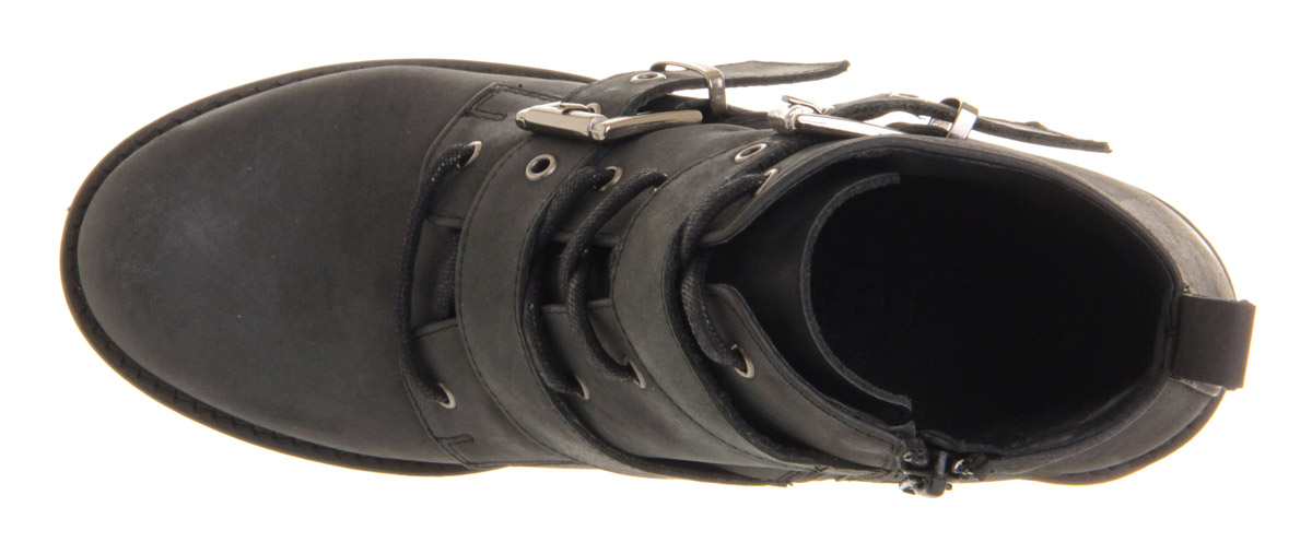 OFFICEMajor Lace UpBlack Washed Leather