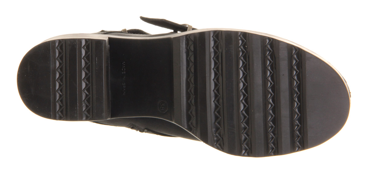 OFFICEMajor Lace UpBlack Washed Leather