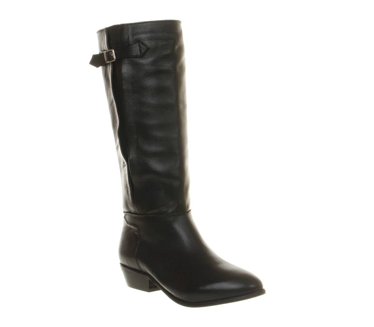 OFFICE Amalfi Black Leather - Knee High Boots