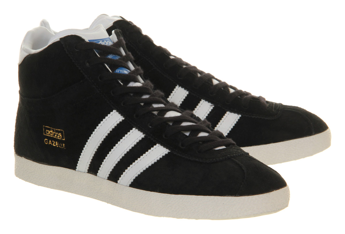 adidasGazelle MidBlack White