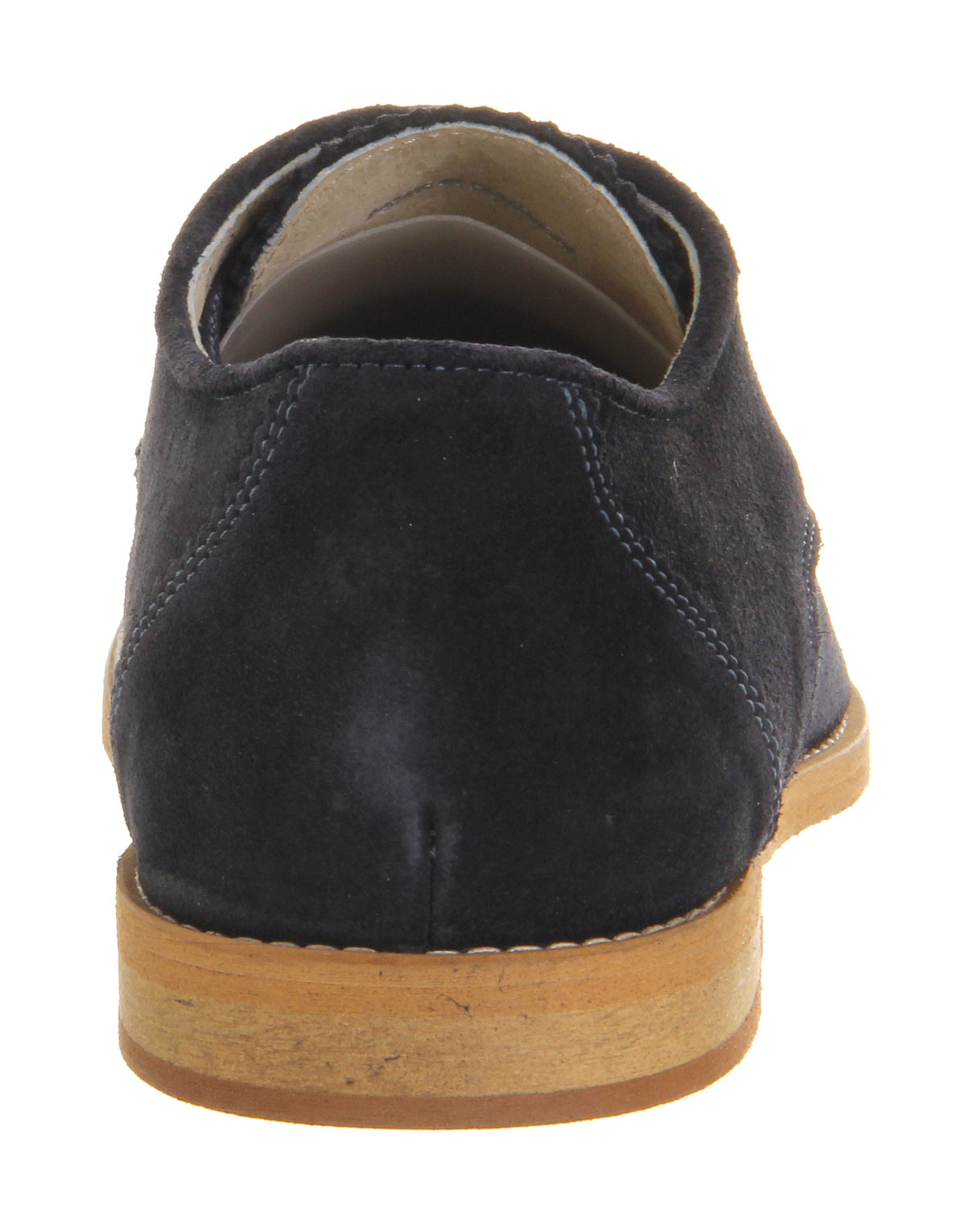 Ask the MissusHawk Plain Toe Lace Up BroguesNavy Suede