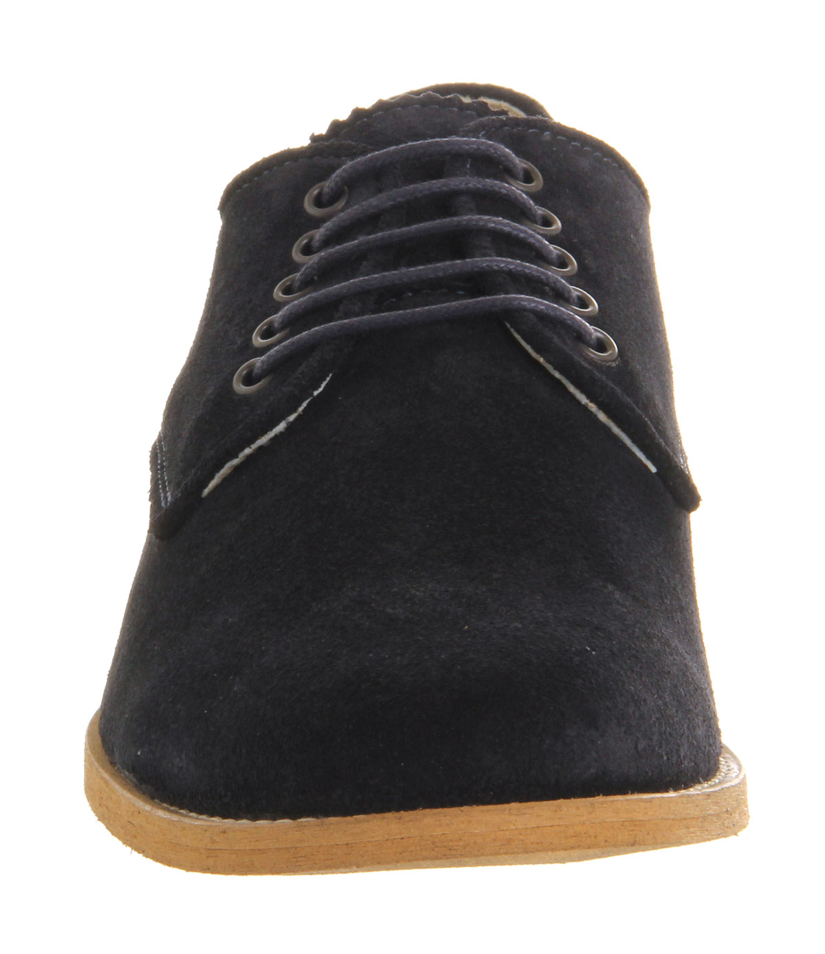 Ask the MissusHawk Plain Toe Lace Up BroguesNavy Suede