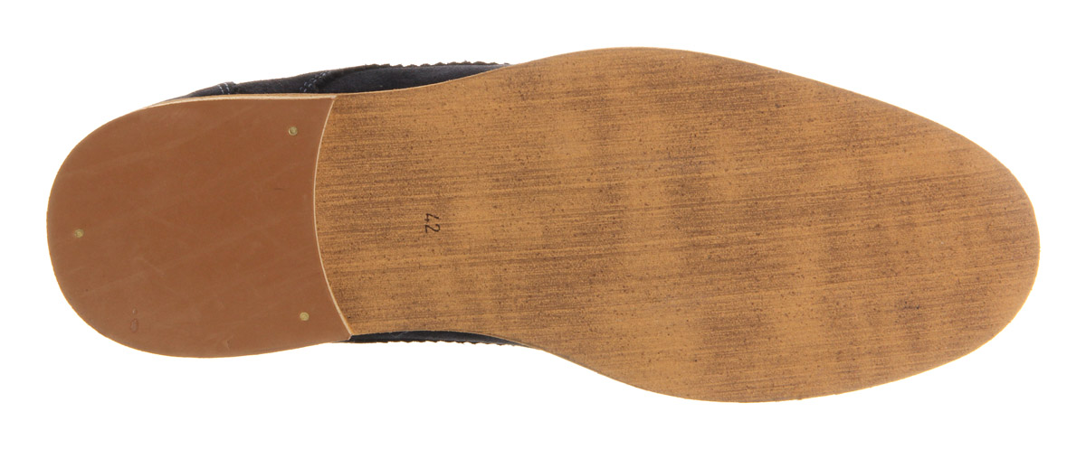 Ask the MissusHawk Plain Toe Lace Up BroguesNavy Suede