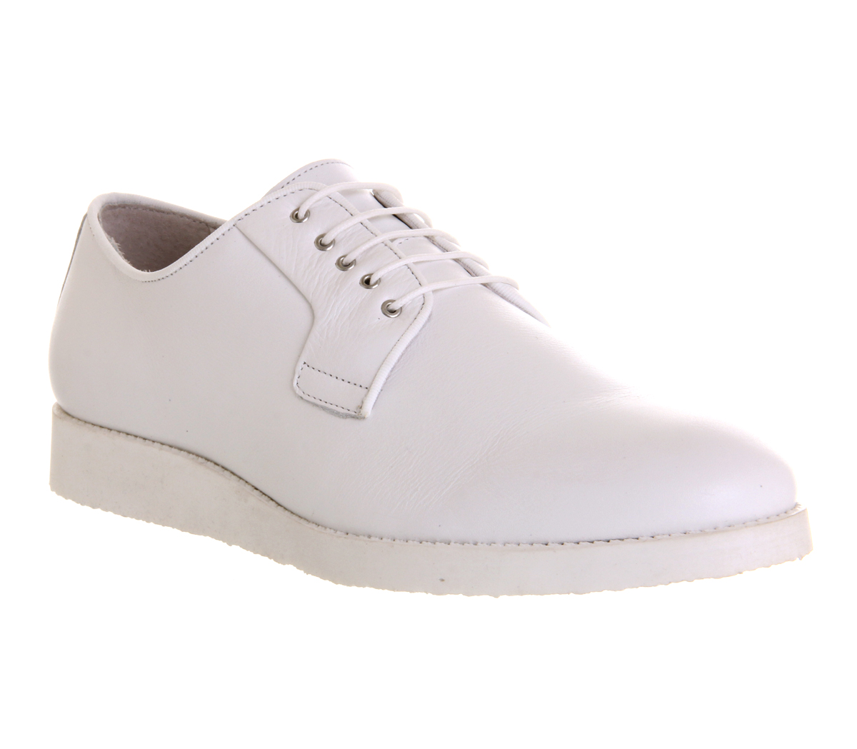 Ask the MissusCalvin Wedge SoleWhite Mono Leather