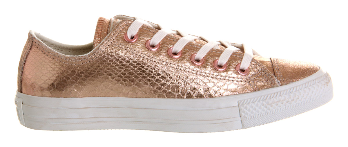 Converse All Star Low Rose Metallic Snake Leather - Unisex Sports
