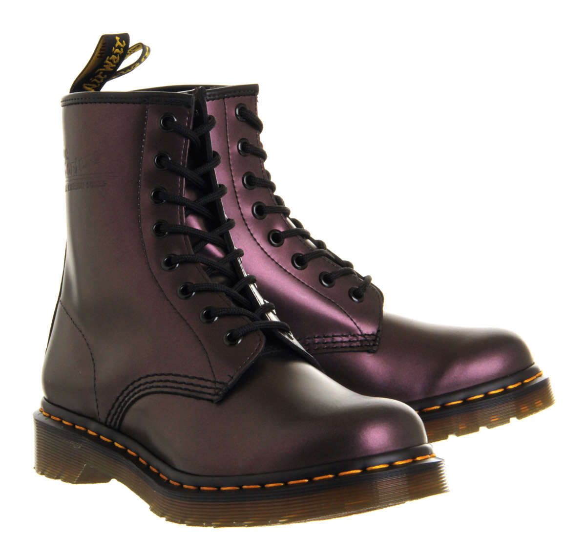 Dr. Martens8 Eyelet Lace Up BootPurple Shimmer Leather