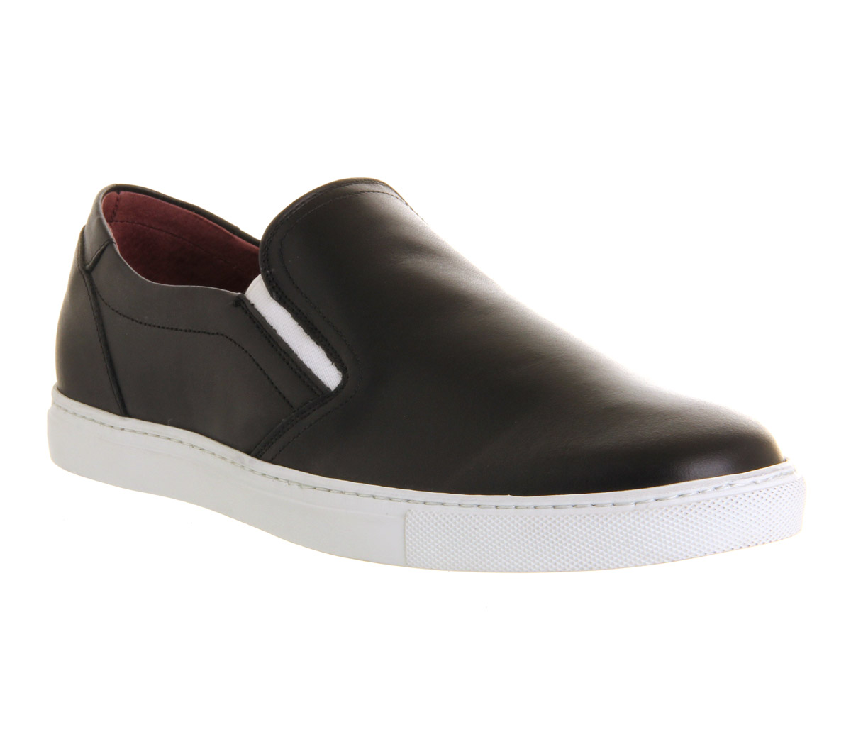 black leather white sole