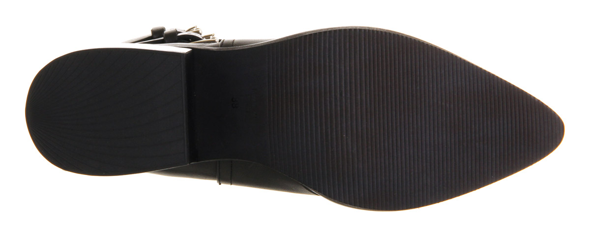 OFFICEMarvel Double Buckle bootsBlack Leather