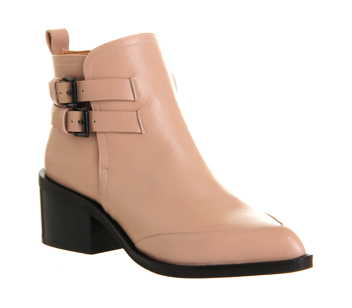 OFFICEMarvel Double Buckle bootsPink Leather