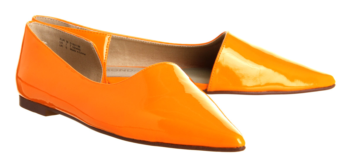 Cheap MondayPoint Cut FlatHybris Orange