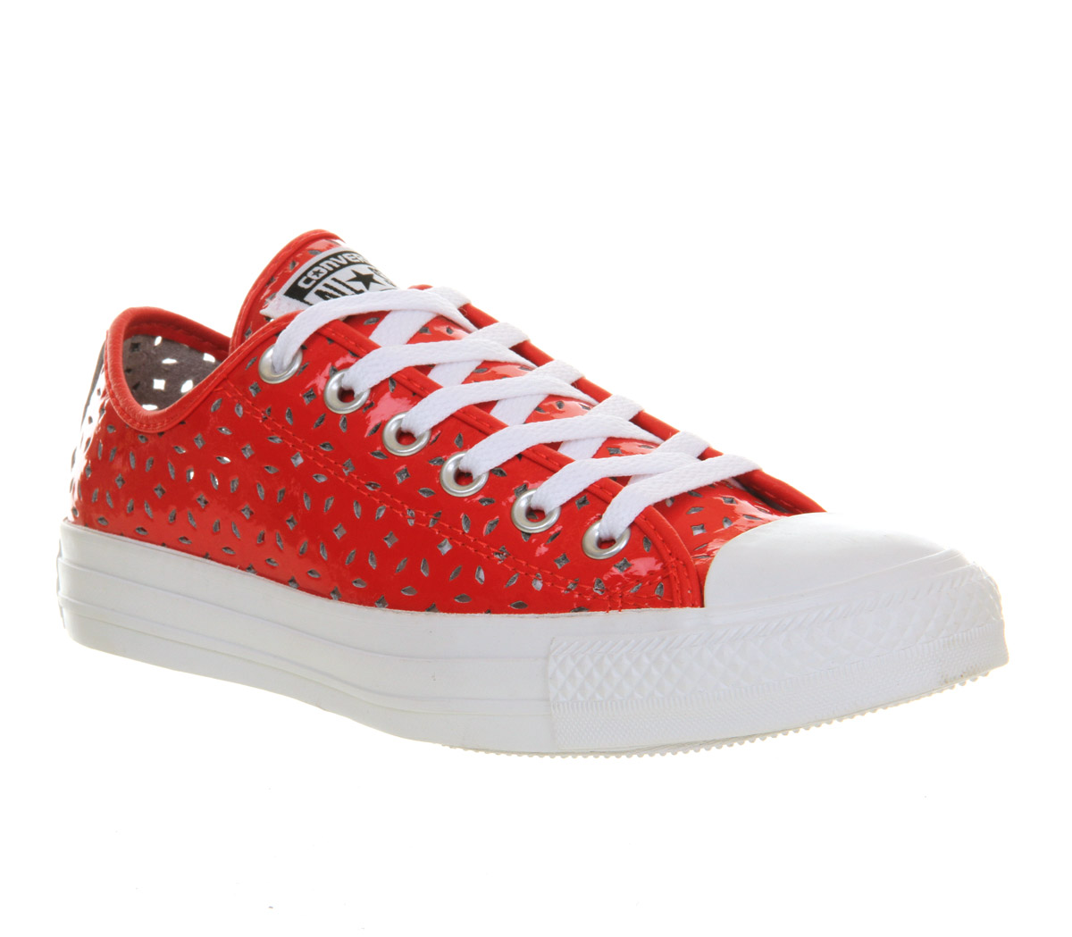 ConverseAllstar Low LeatherRed White Perforated