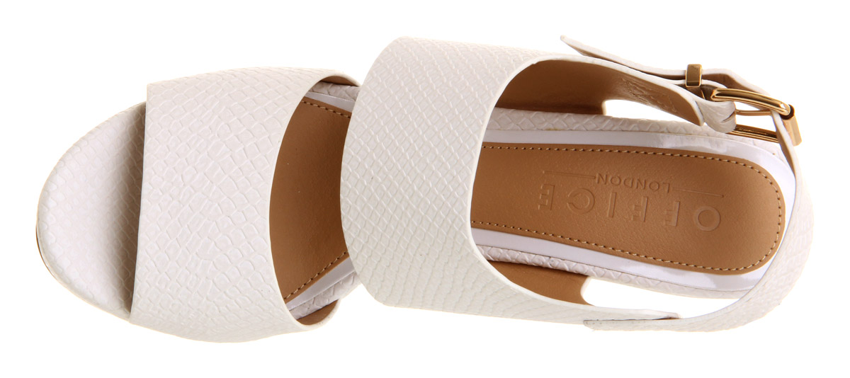 OFFICEJammy Demi Wedge SandalWhite Snake