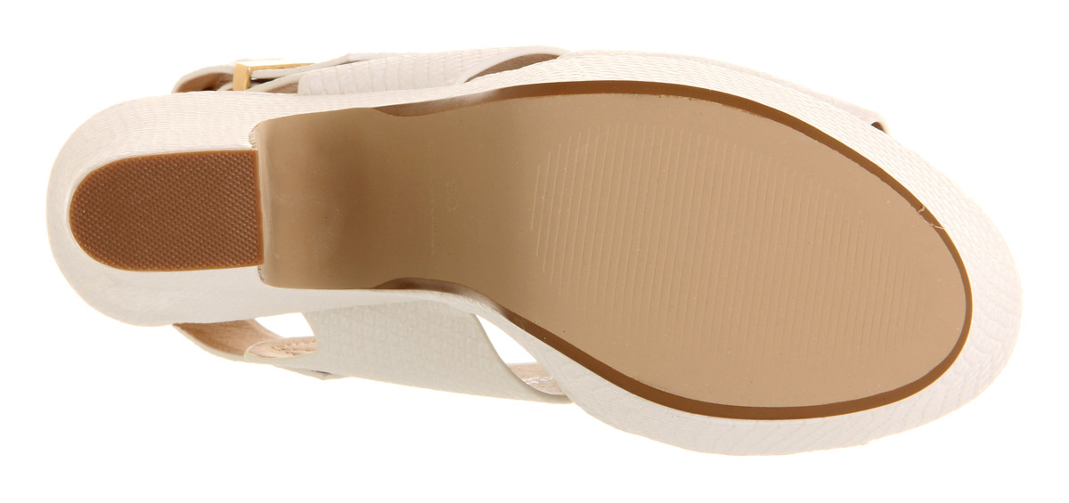 OFFICEJammy Demi Wedge SandalWhite Snake