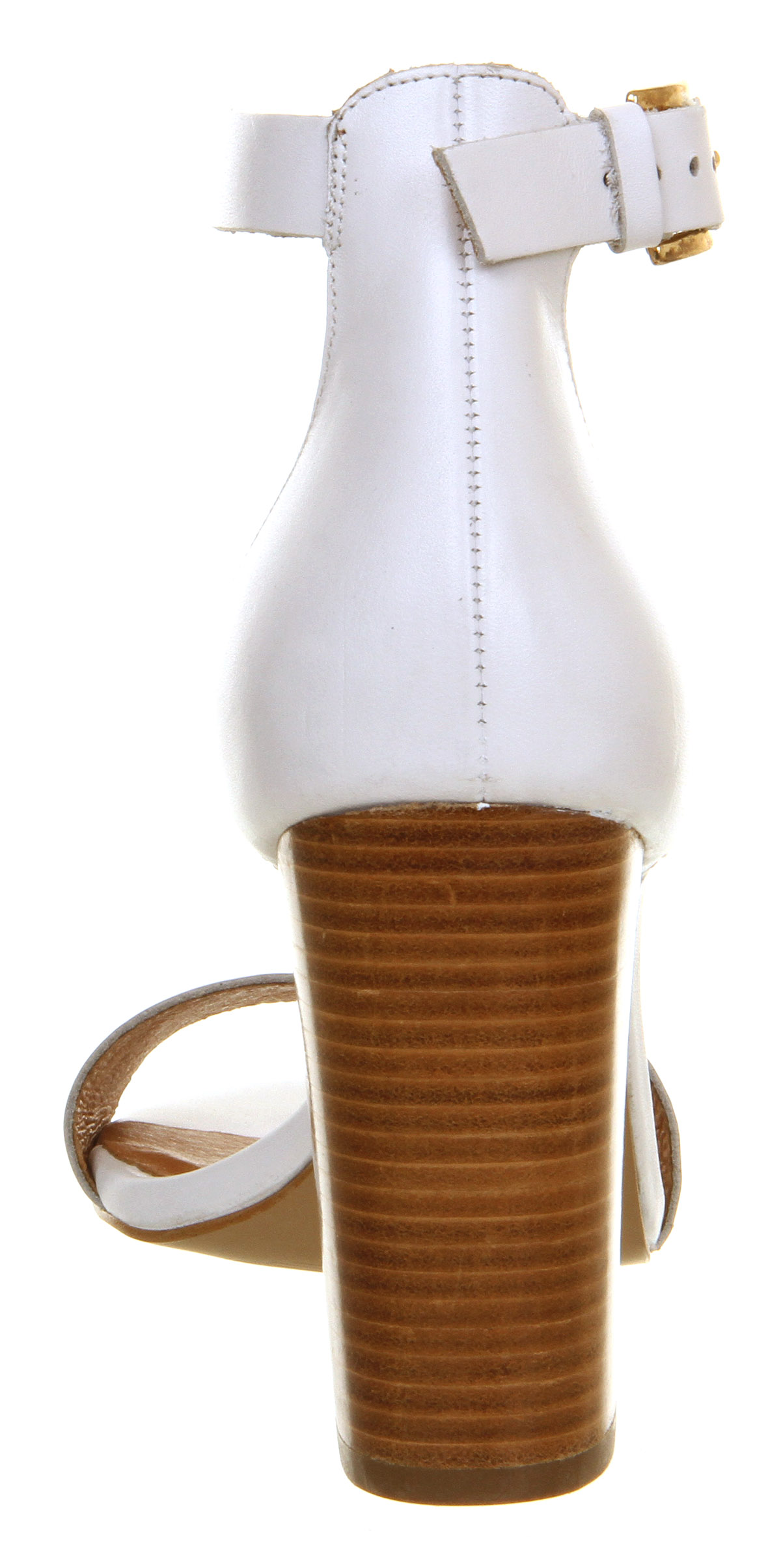 OFFICESasha Block Heel SandalssWhite Leather