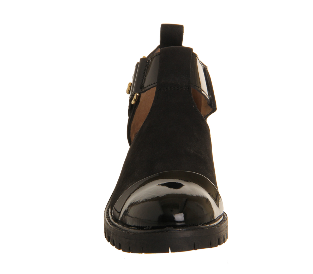 OFFICEKimble Cut Out CleatBlack Leather