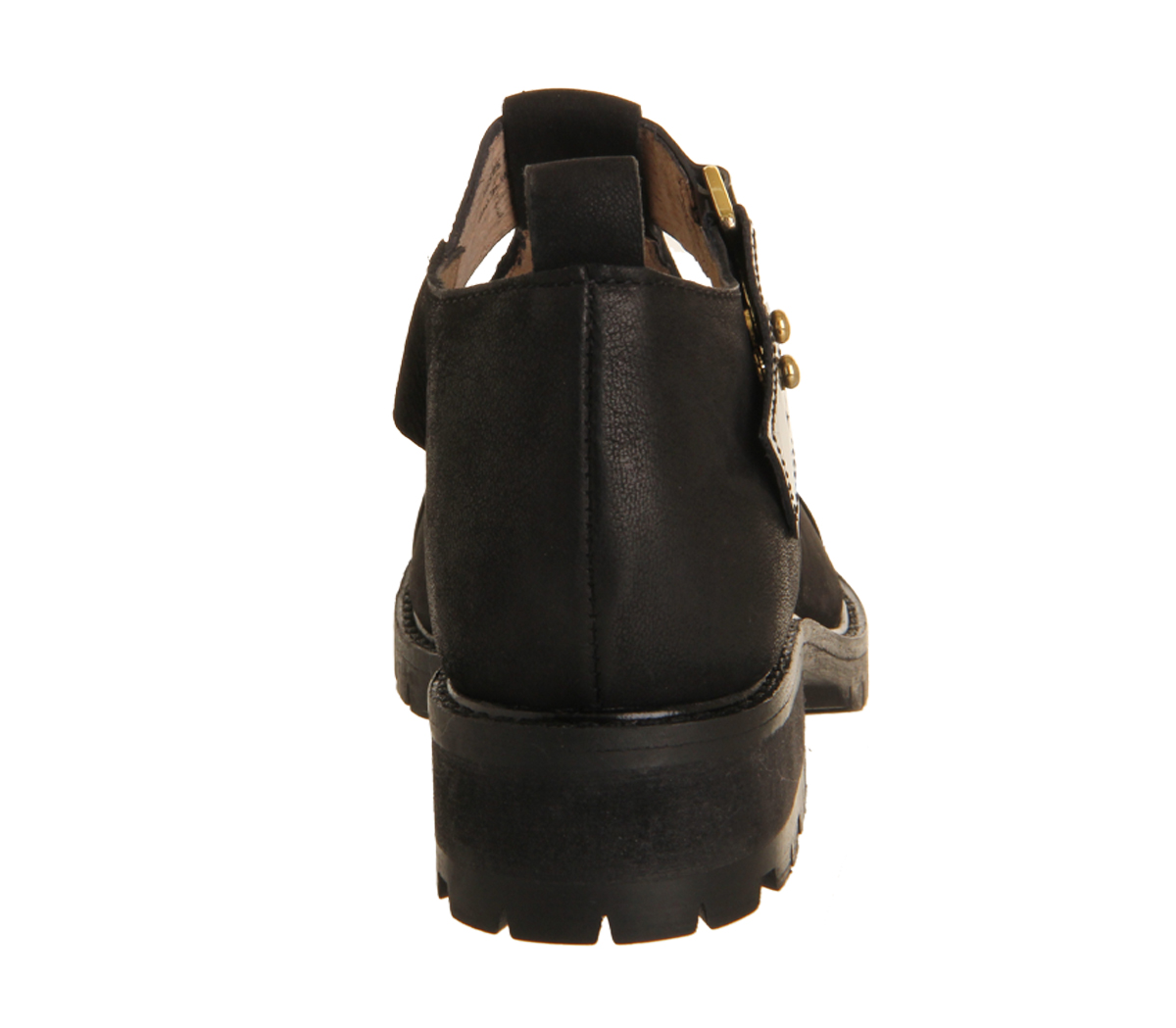 OFFICEKimble Cut Out CleatBlack Leather