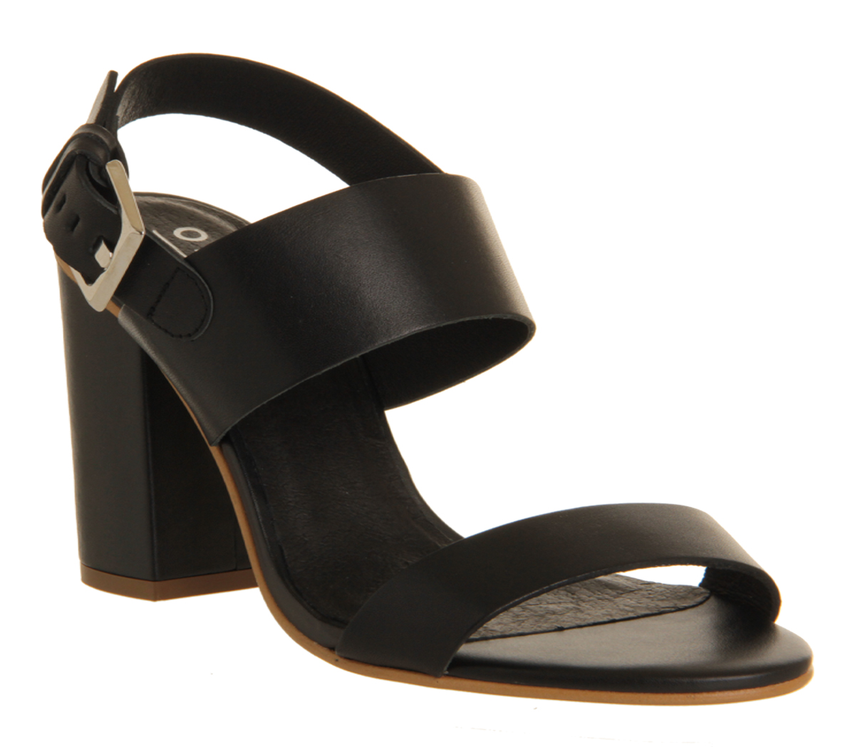 OFFICEGarland Strappy Block HeelsBlack Leather