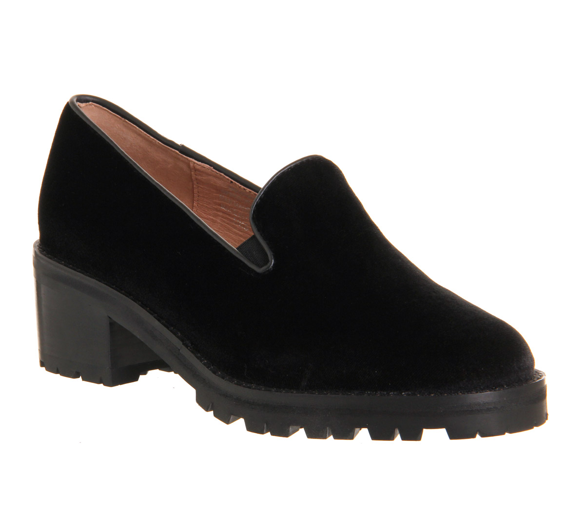 Jeffrey CampbellDunham Heel loafersBlack Velvet