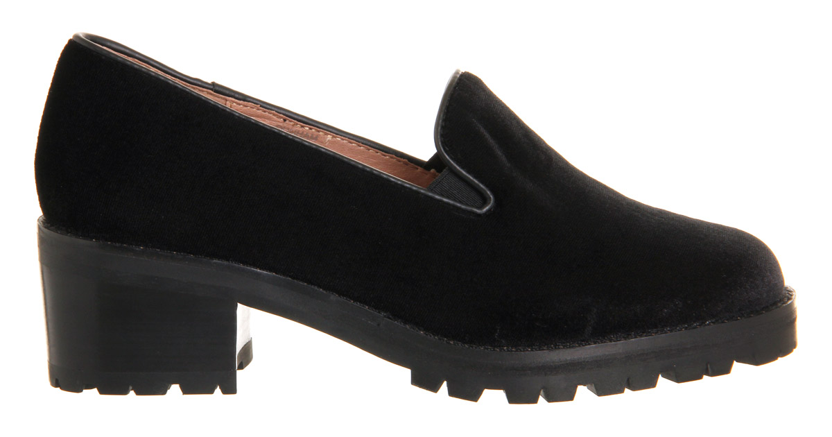 Jeffrey CampbellDunham Heel loafersBlack Velvet