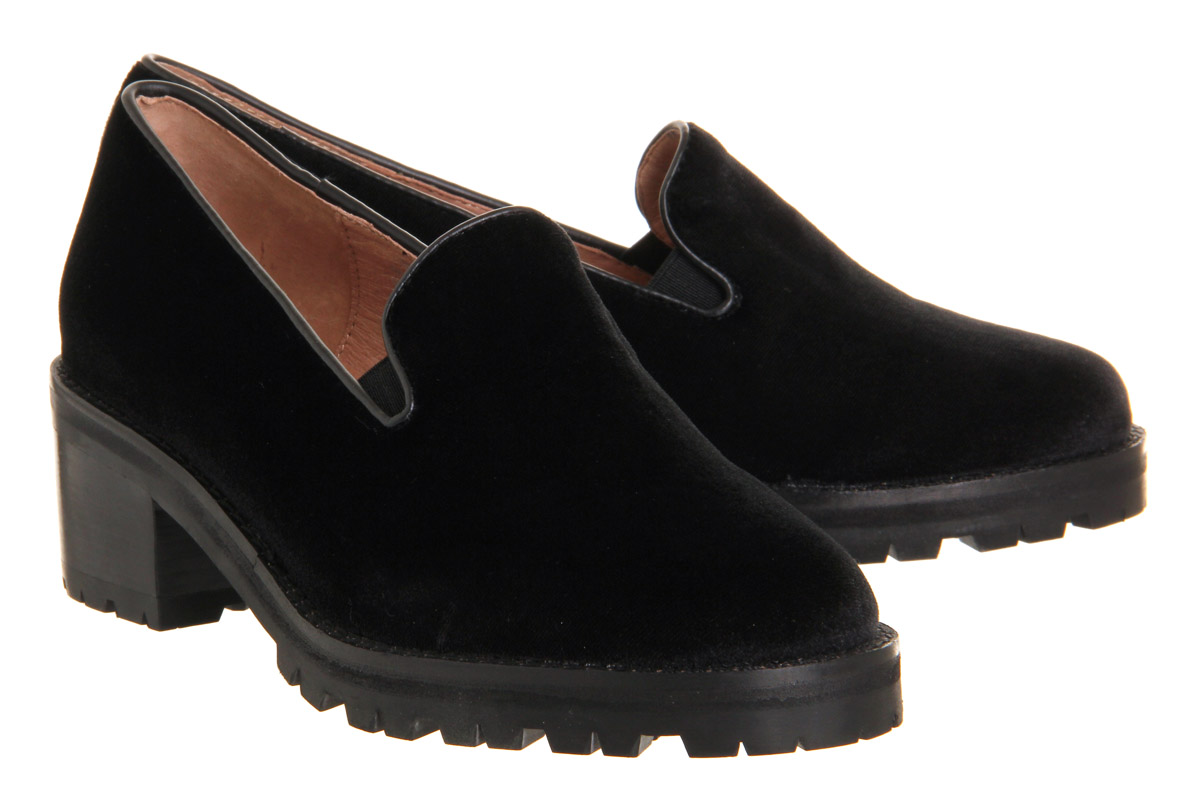 Jeffrey CampbellDunham Heel loafersBlack Velvet
