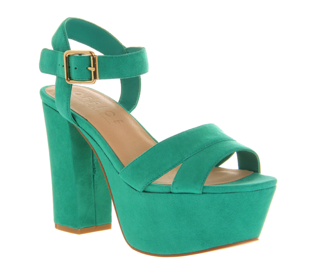 green suede heels uk