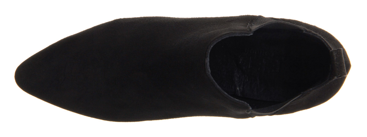 OFFICECoolcat Almond Toe Chelsea BootsBlack Suede