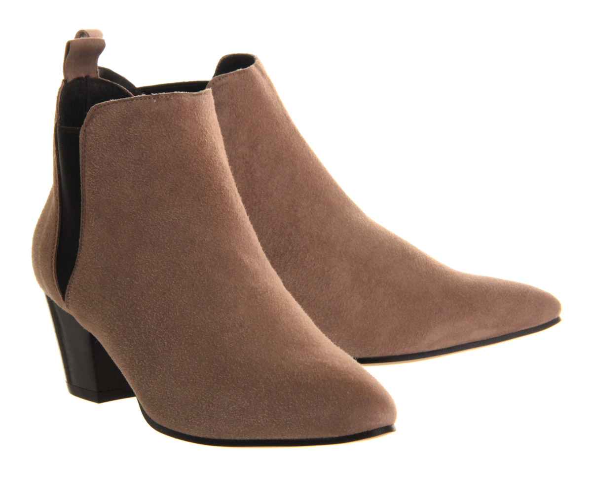 OFFICECoolcat Almond Toe Mod ChelseaTaupe Suede