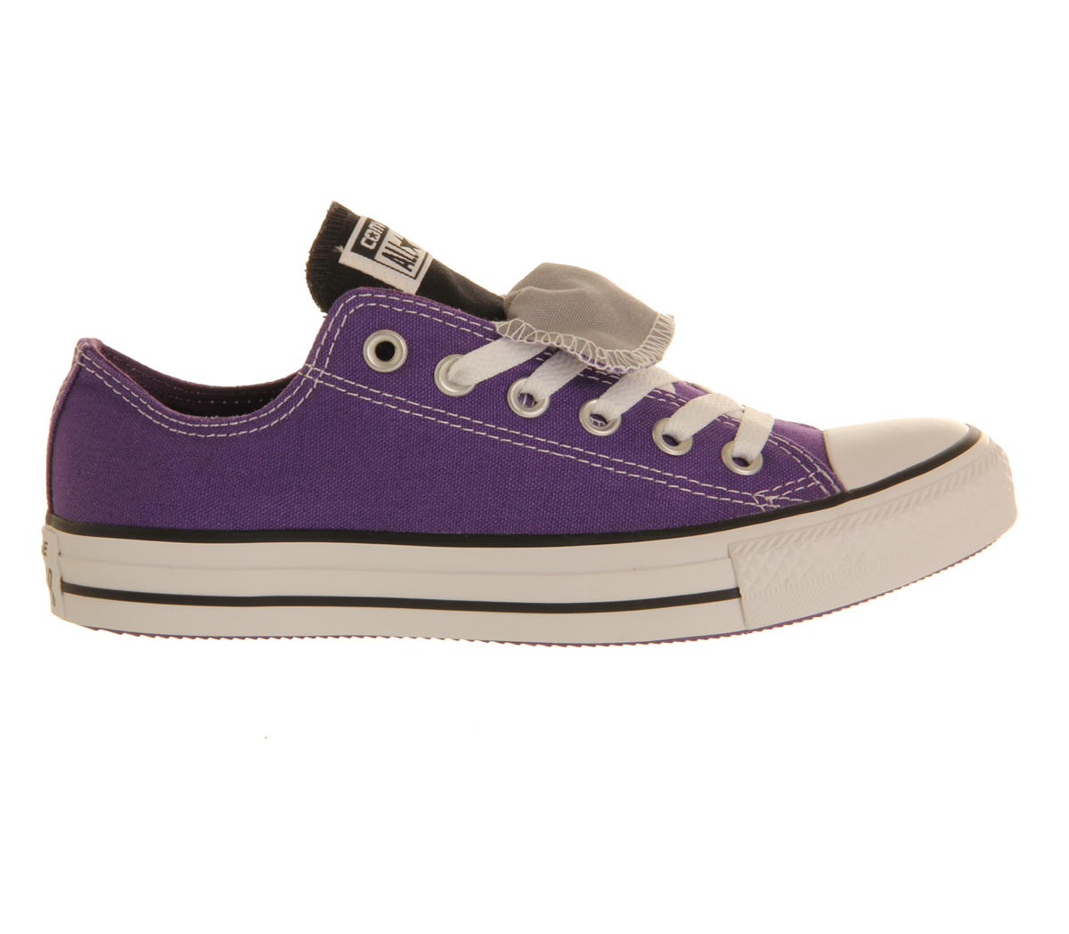 ConverseAllstar Low Double TongueLaker Purple Grey