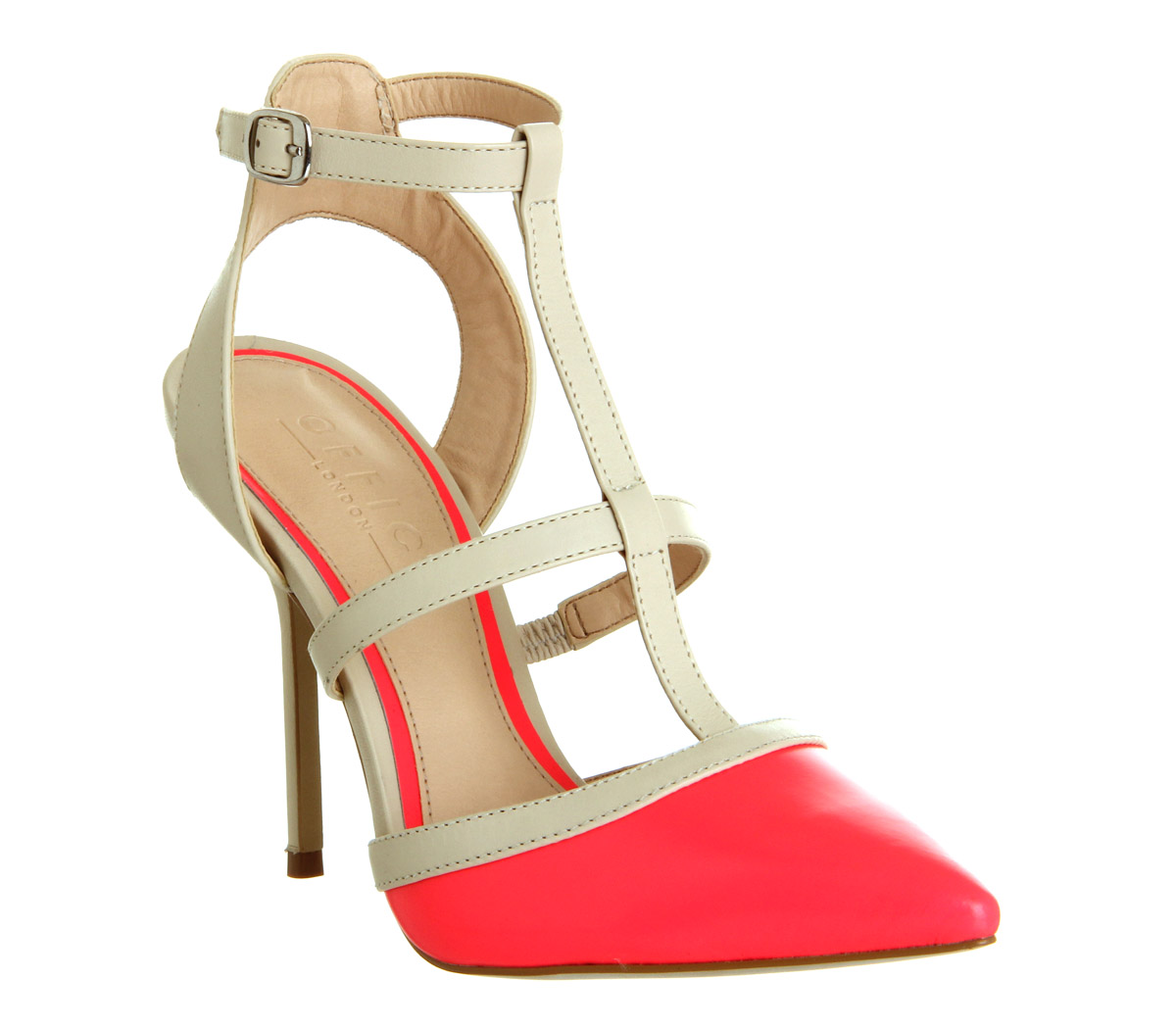 OFFICEJewel T Bar PointPink Leather