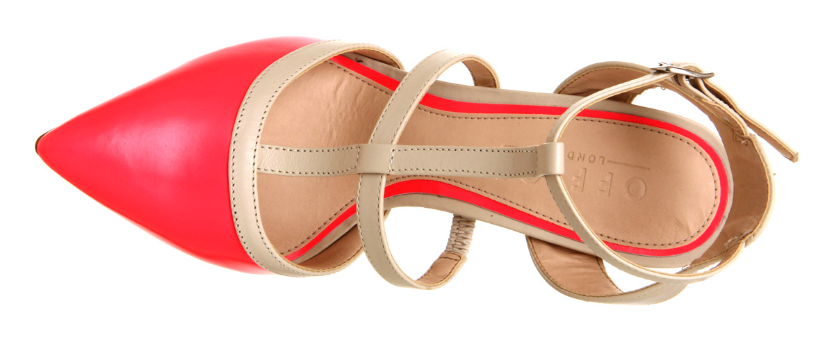 OFFICEJewel T Bar PointPink Leather