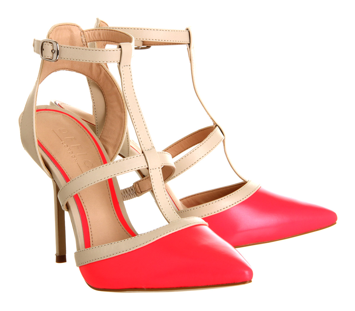 OFFICEJewel T Bar PointPink Leather