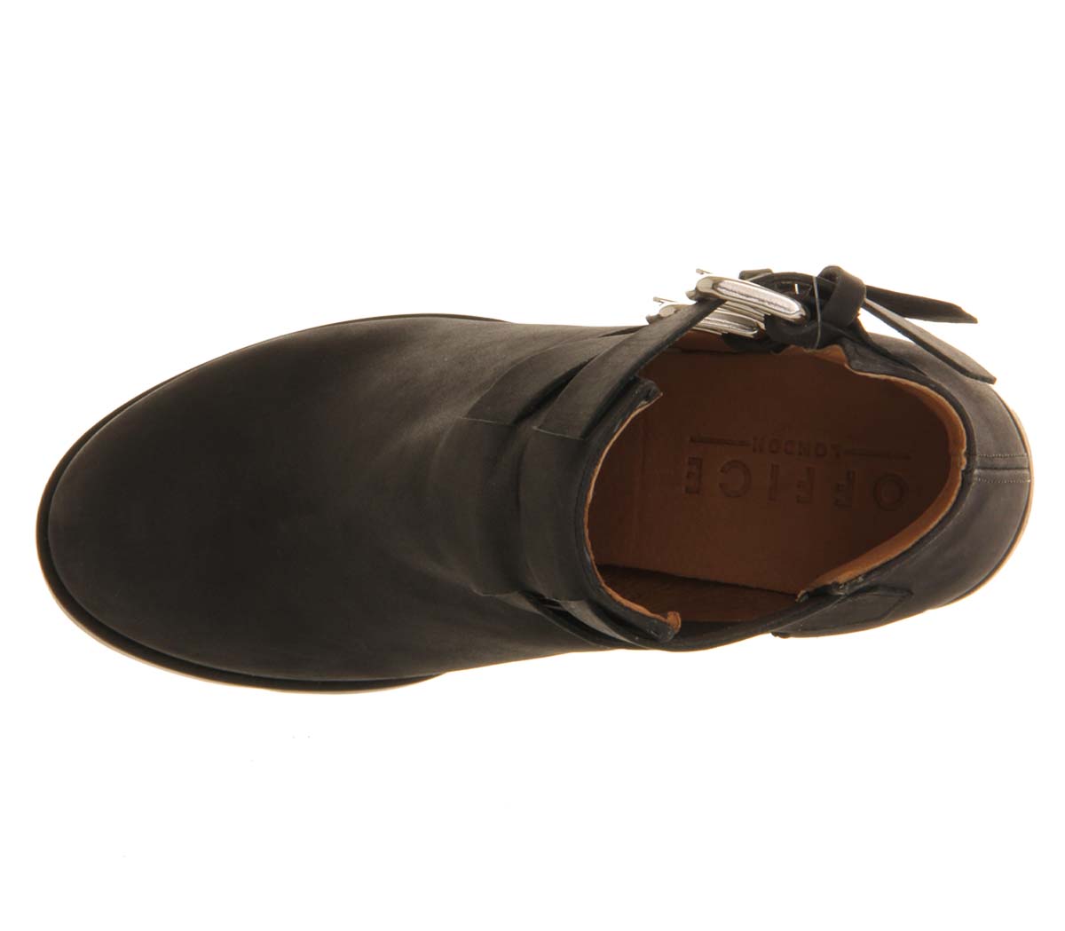 OFFICEUnderstanding 2 Cut Out Metal HeelBlack Nubuck