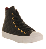 ConverseAll Star Hi LthrBlack Burgundy Quilted