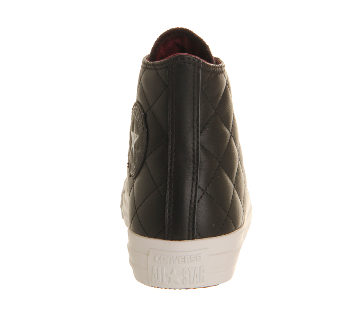 ConverseAll Star Hi LthrBlack Burgundy Quilted