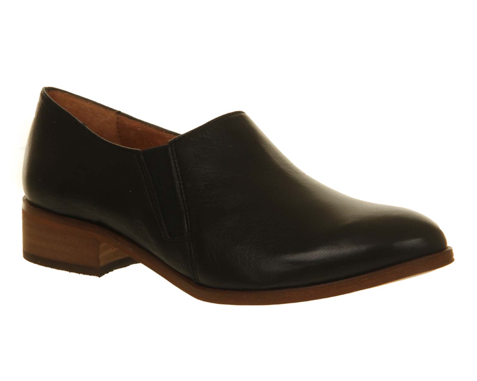 OFFICEVex Elastic Slip OnBlack Leather