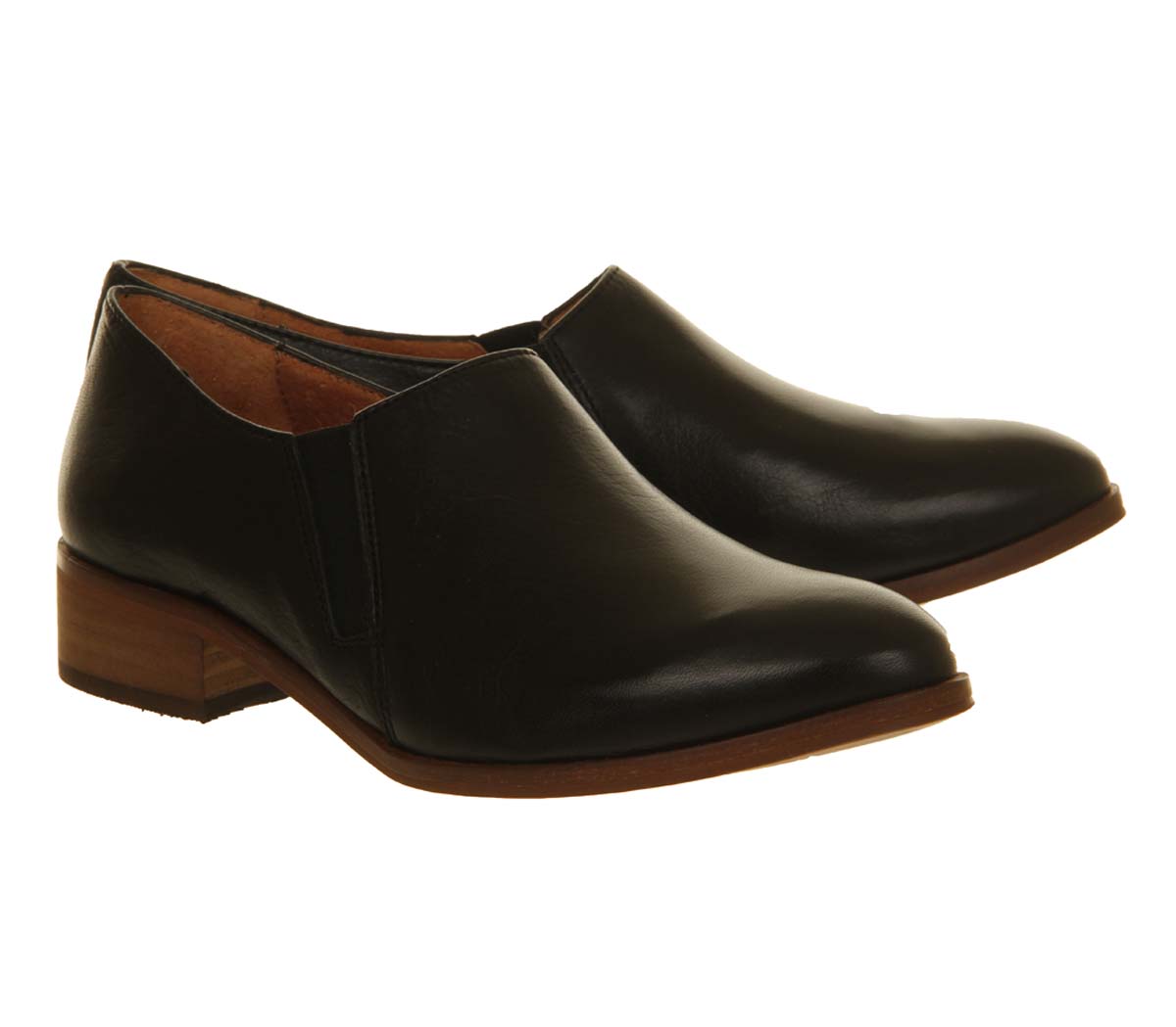 OFFICEVex Elastic Slip OnBlack Leather