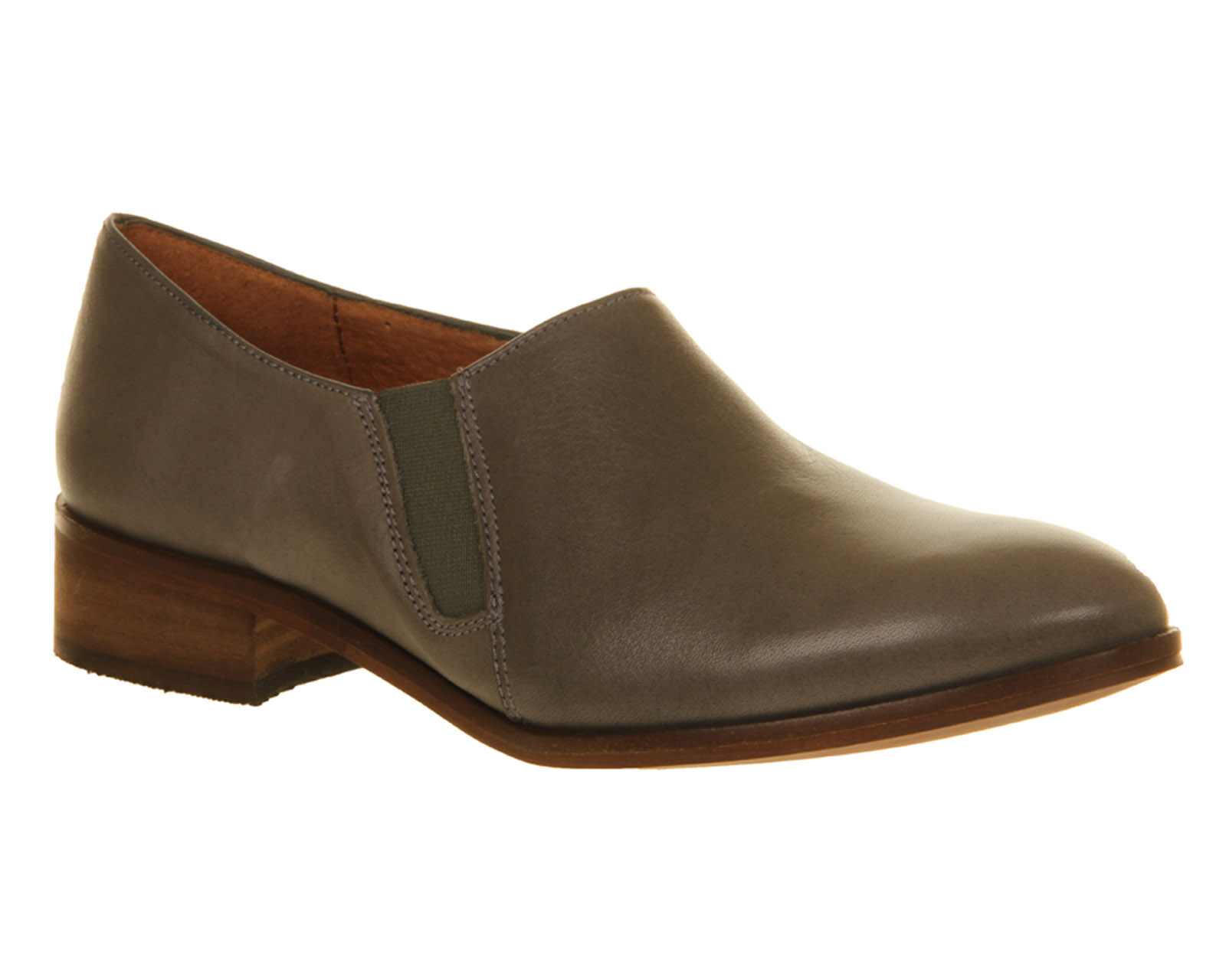 OFFICEVex Elastic Slip OnGrey Leather
