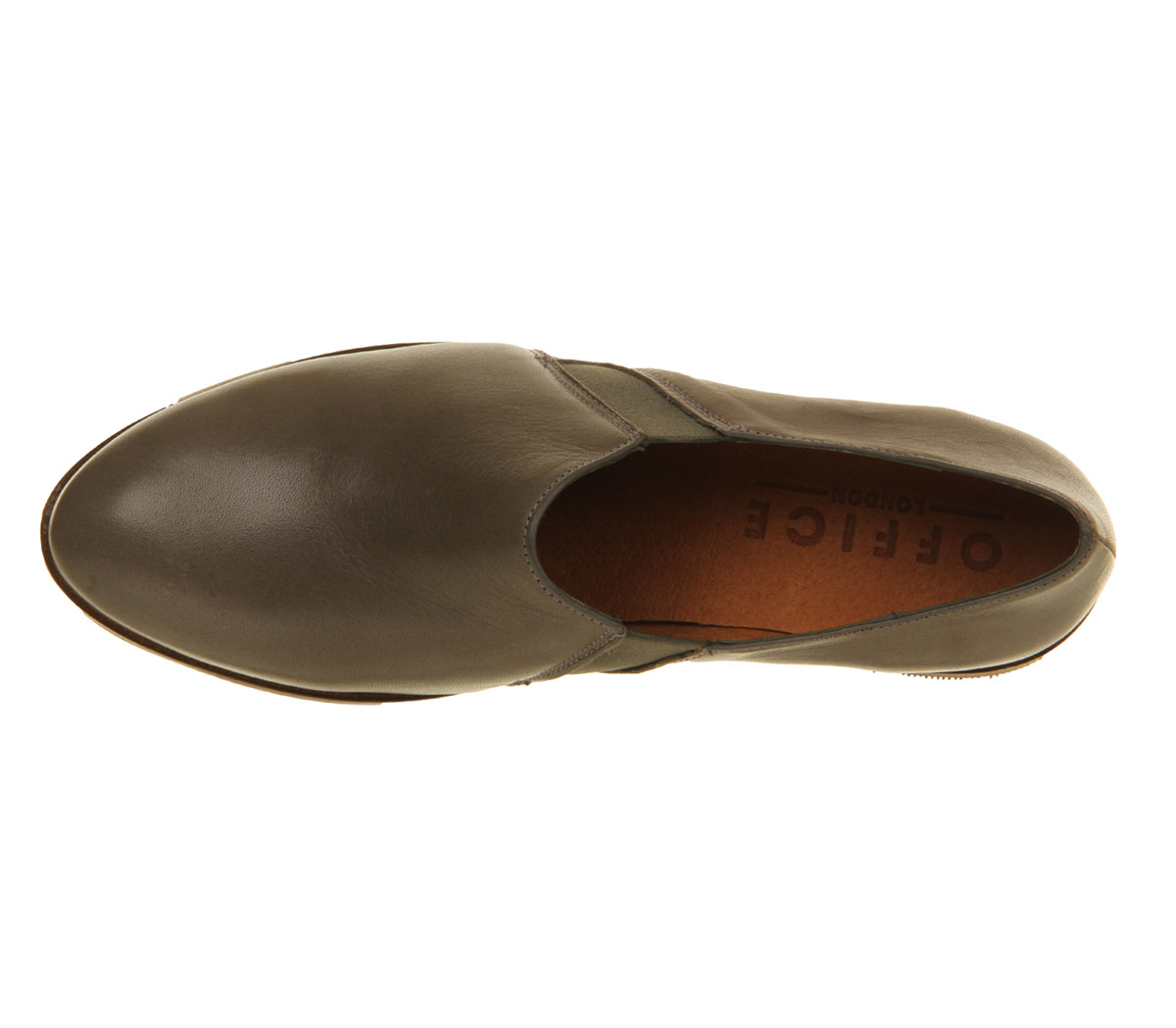 OFFICEVex Elastic Slip OnGrey Leather