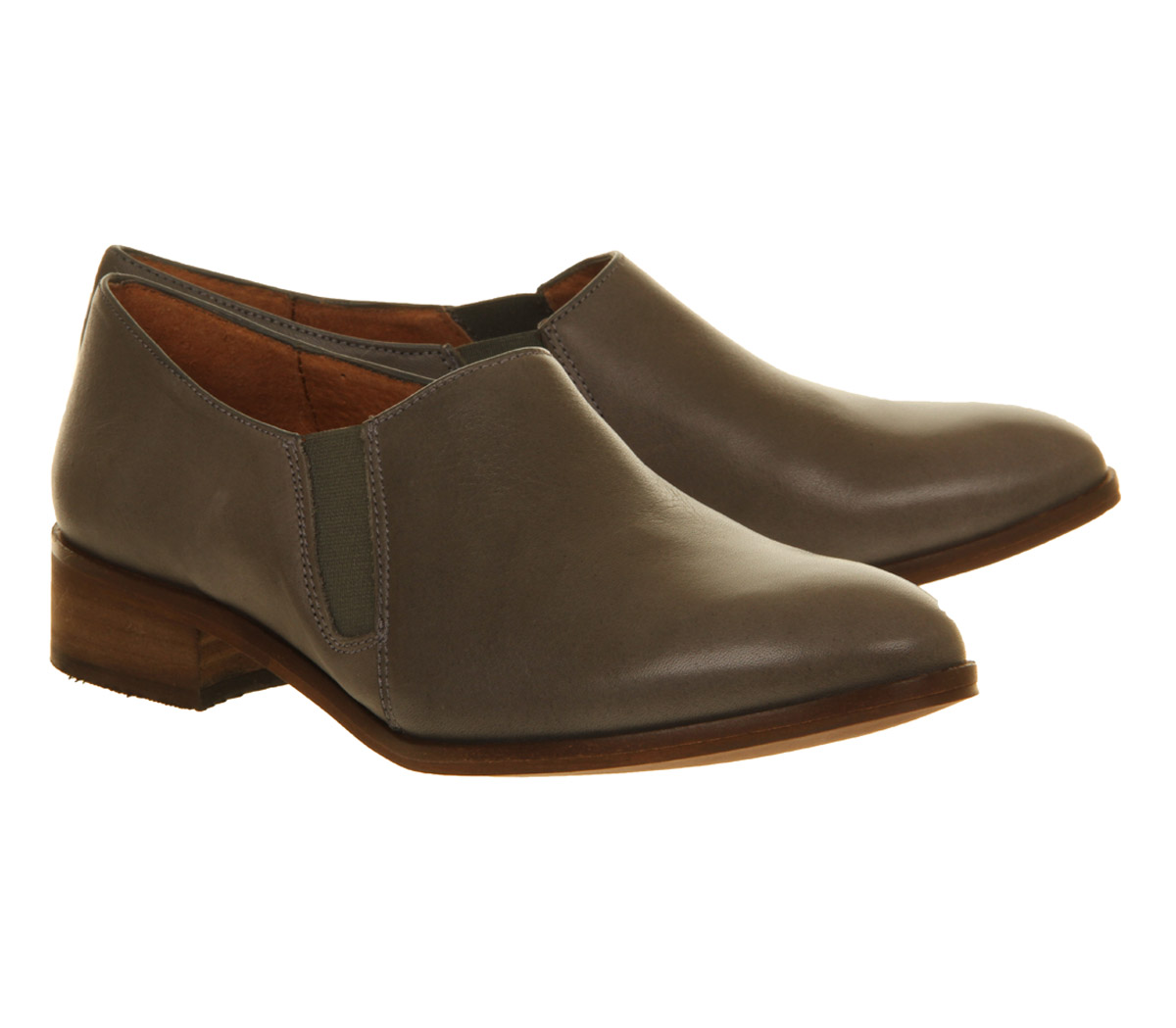 OFFICEVex Elastic Slip OnGrey Leather