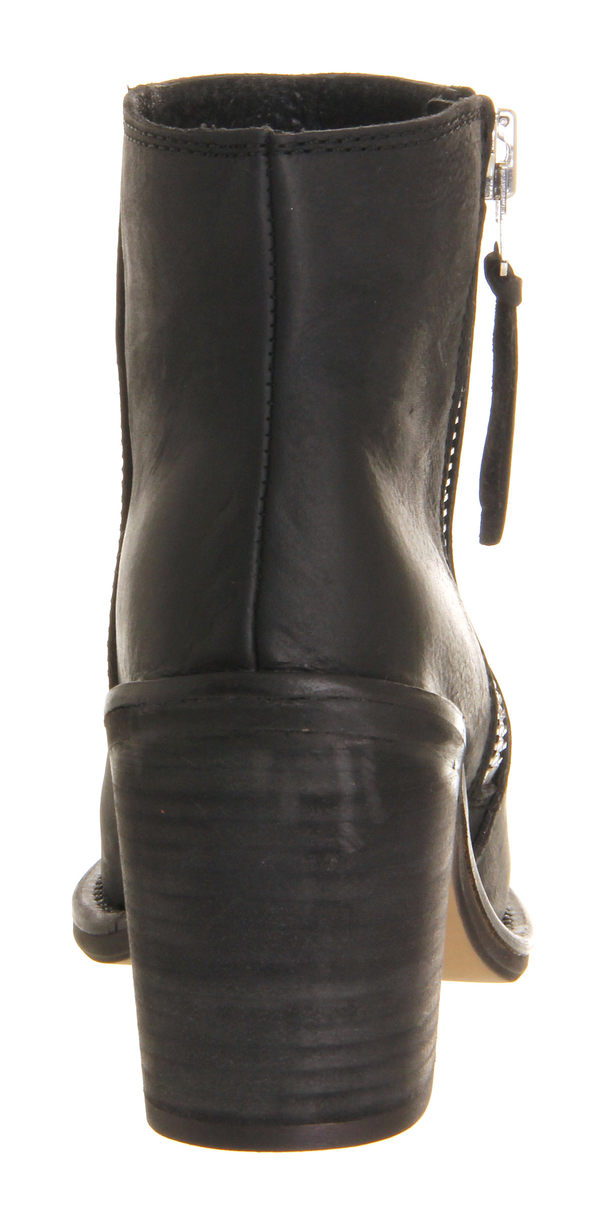 OFFICECleopatra Mid Heel Casual Side ZipBlack Leather
