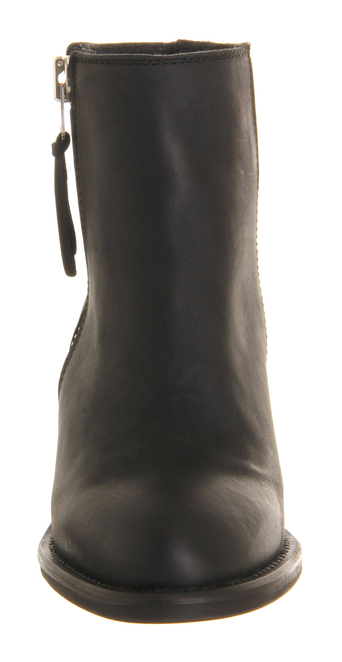 OFFICECleopatra Mid Heel Casual Side ZipBlack Leather