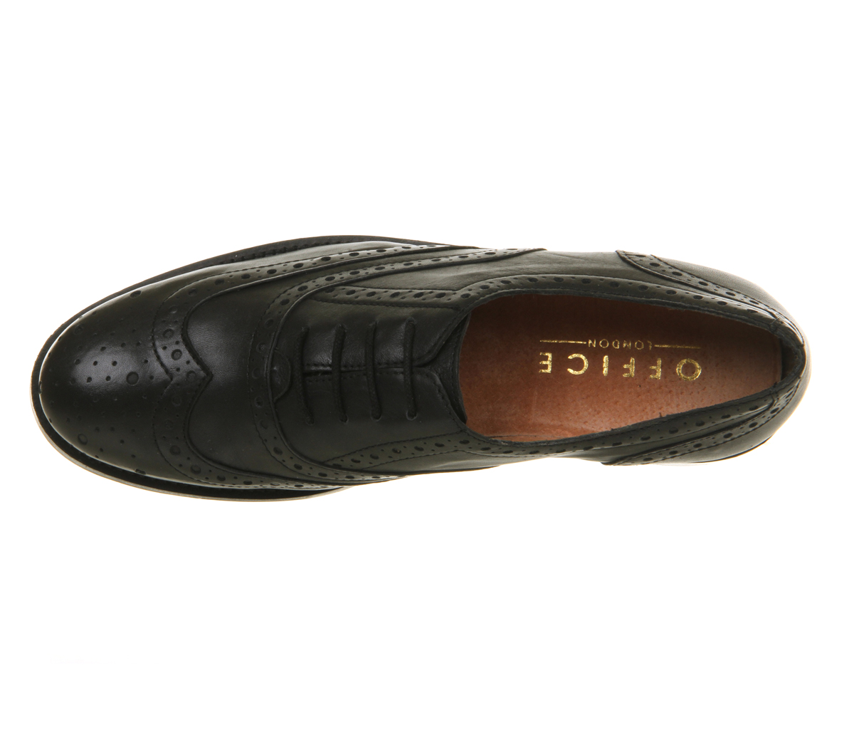 OFFICEVictory Brogue Lace UpBlack Leather