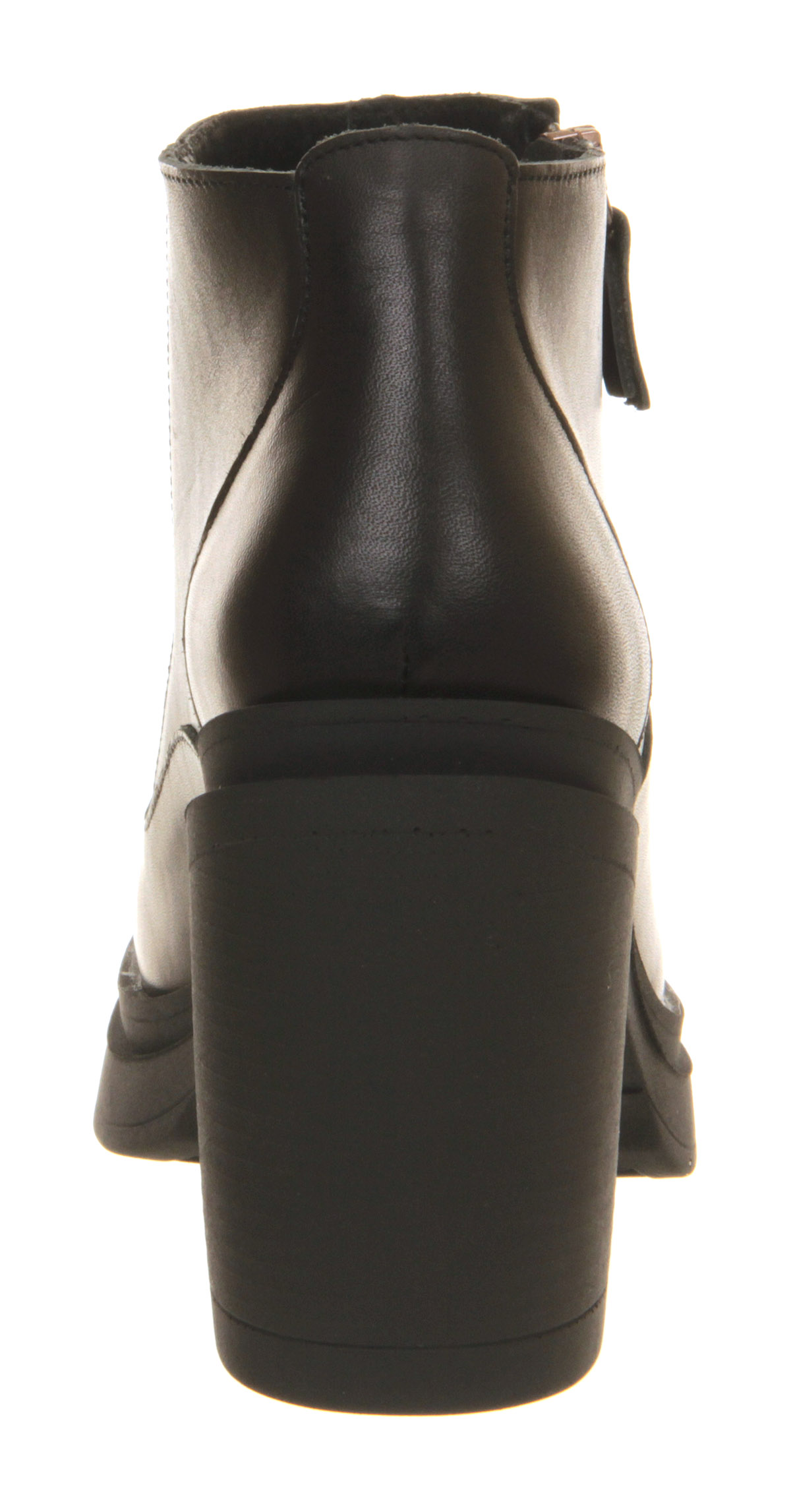 OFFICECarter Chunky Heel Side ZipBlack Leather