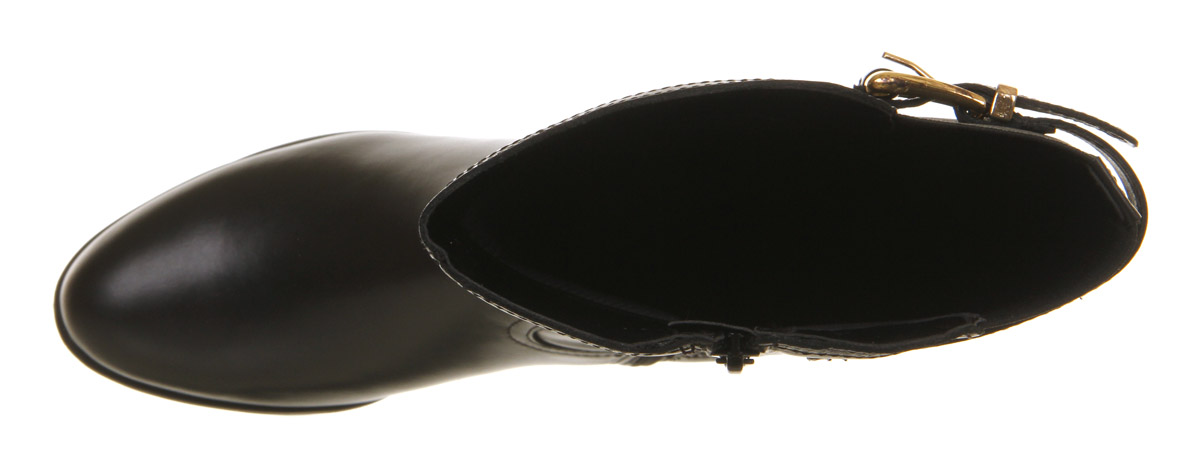 OFFICEAgent 2 Elastic Back Knee BootsBlack Leather