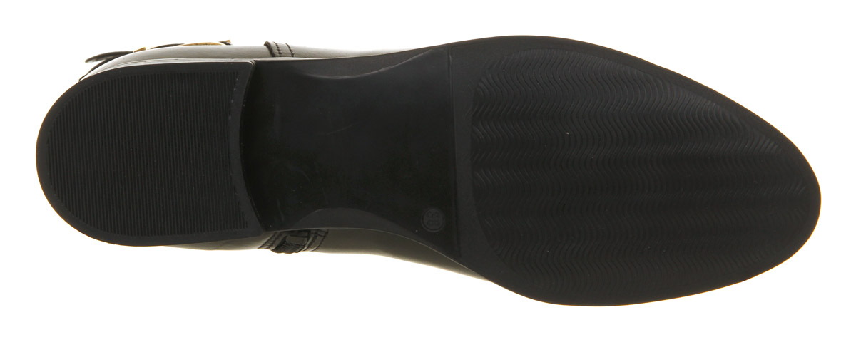 OFFICEAgent 2 Elastic Back Knee BootsBlack Leather
