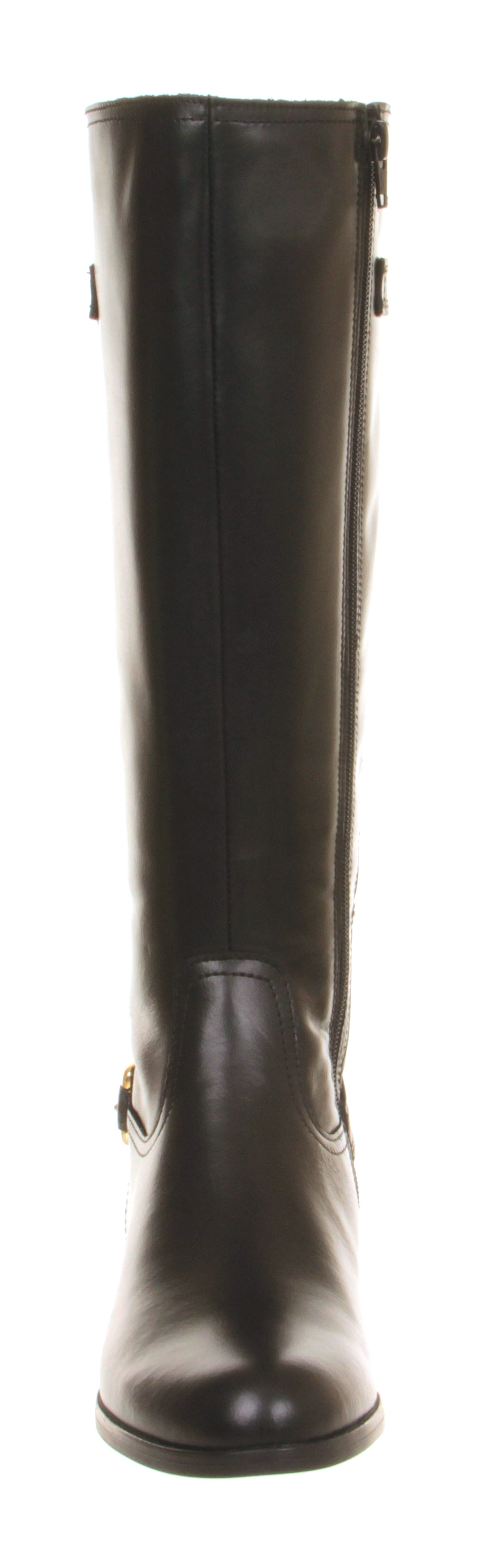 OFFICEAgent 2 Elastic Back Knee BootsBlack Quilt Leather