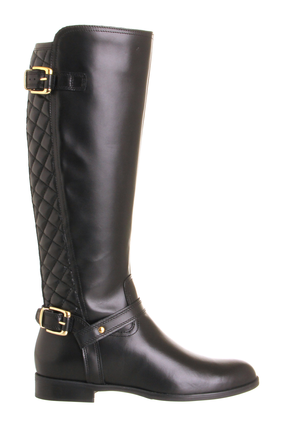 OFFICENinja Stirrup Elastic Back BootsBlack Quilt Leather