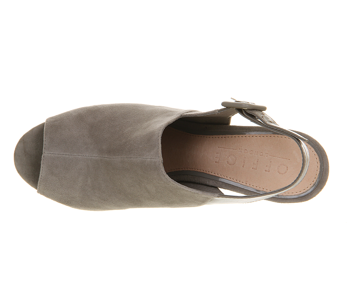 OFFICEGauntlet Cut Out Shoe bootsGrey Suede